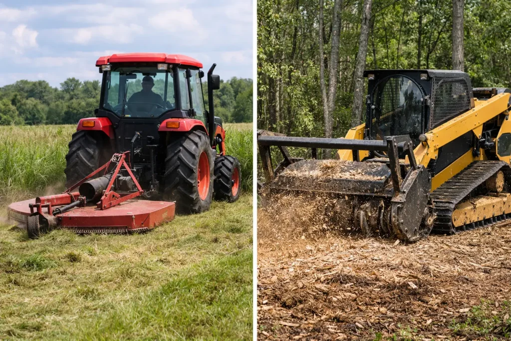 Brush Hogging vs Mulching: Which Fits?
