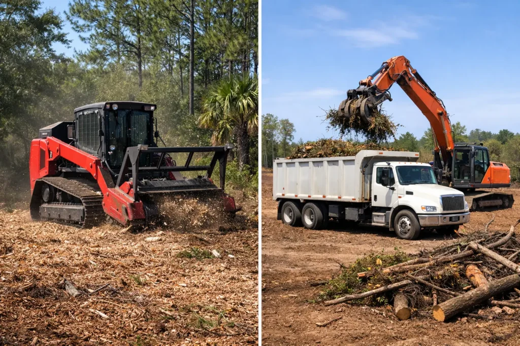 Mulching Versus Debris Hauling for Florida Lots