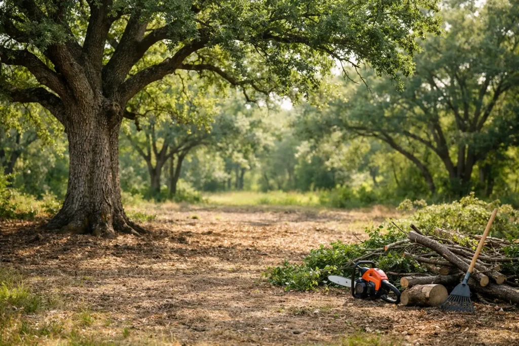 Can You Clear Around Oak Trees Without Harm?