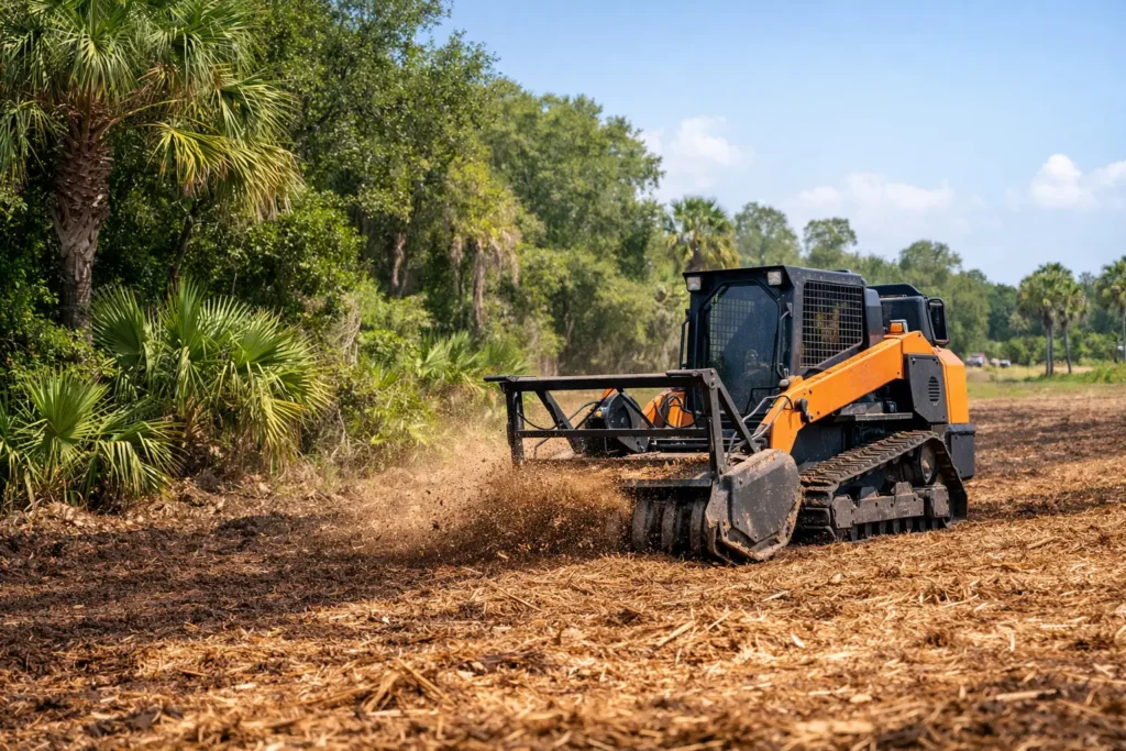 Mulch Based Vegetation Removal for Florida Lots