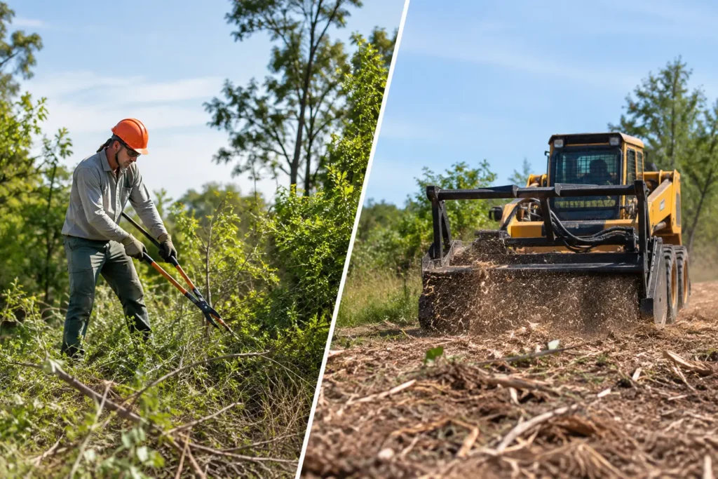 Hand Clearing vs Mulching: What Florida Lots Need